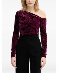 Guess - Velvet One-Shoulder Body - Lyst