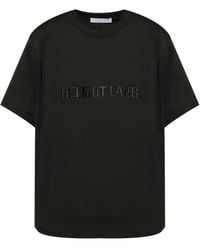 Helmut Lang - T-Shirt Met Geborduurd Logo - Lyst