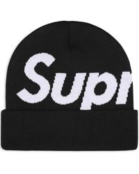Supreme - Intarsia-Logo Beanie Hat - Lyst