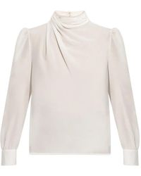 Alessandra Rich - Puff Sleeve Blouse - Lyst