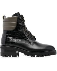 Fabrizio Viti - Croco-Embossed Panel Boots - Lyst
