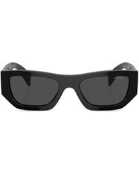 Prada - Logo-Lettering Geometric Sunglasses - Lyst