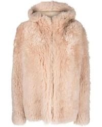 Yves Salomon - Zip-Up Shearling Coat - Lyst