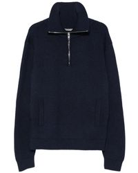 Balenciaga - Ribbed-Knit Quarter-Zip Sweater - Lyst