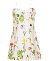 Cara Cara - Cherry Floral-Print Mini Dress - Lyst