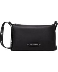 KARL LAGERFELD - Logo-Plaque Eyelet-Embellished Shoulder Bag - Lyst