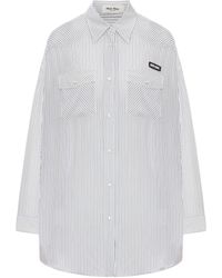 Miu Miu - Gestreept Blouse - Lyst