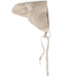 Miu Miu - Crochet Cotton Triangle Scarf - Lyst