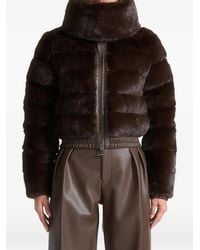 Manière De Voir - Ama Plush-Ribbed Detachable-Scarf Jacket Set (Set Of Two) - Lyst