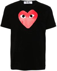 COMME DES GARÇONS PLAY - Heart Cotton T-Shirt - Lyst