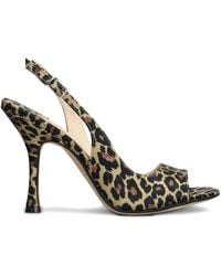 Anna F. - 100Mm Leopard-Print Sandals - Lyst