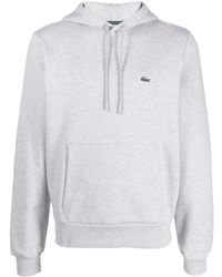 Lacoste - Fleece-Hoodie Mit Logo-Patch - Lyst