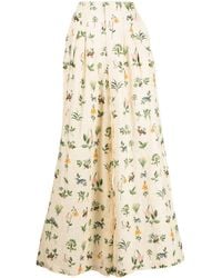 Agua Bendita - Floral-print Wide-leg Trousers - Lyst