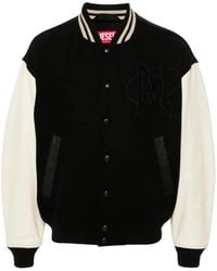 DIESEL - Color-Block Wool Blend Jacket - Lyst