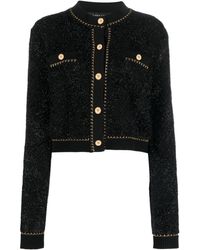 Versace - Medusa Cropped Tweed Jacket - Lyst