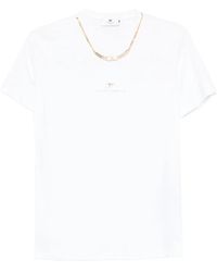 Elisabetta Franchi - Logo Cotton T-Shirt - Lyst