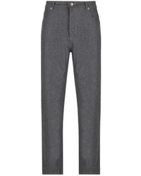 Brunello Cucinelli - Pantalon Droit À Logo Brodé - Lyst
