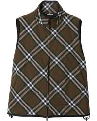 Burberry - Gilet Matelassé À Carreaux - Lyst