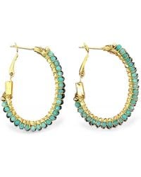 Gas Bijoux - Lyre Beaded Hoop Earrings - Lyst