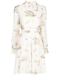 Giambattista Valli - Floral-Print Silk Dress - Lyst