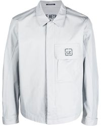 C.P. Company - Logo-Print Shirt Jacket - Lyst