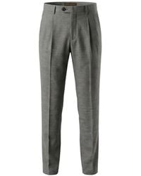Moorer - Pleated Wool Trousers - Lyst
