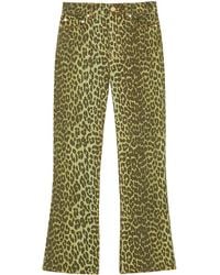 Ganni - Leopard Betzy Jeans - Lyst