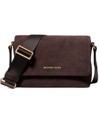 Michael Kors - Hudson Mini Suede Messenger Bag - Lyst