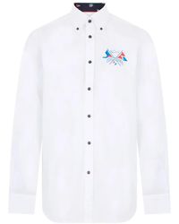 Paul & Shark - Logo-Embroidered Button-Down Shirt - Lyst