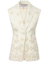 Veronica Beard - Townes Button Eyelet Vest - Lyst
