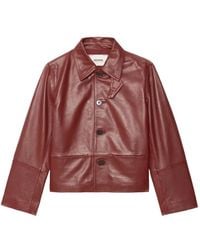 Zadig & Voltaire - Button-Up Leather Jacket - Lyst