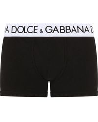 Dolce & Gabbana - Shorts Mit Logo-Bund - Lyst
