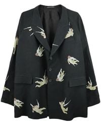 Yohji Yamamoto - Angels-Print Single-Breasted Blazer - Lyst