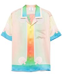 CASABLANCA - Lucid Dreams Graphic-Print Silk Shirt - Lyst