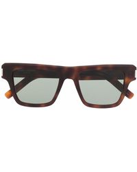 Saint Laurent - Tortoiseshell-effect Square-frame Sunglasses - Lyst