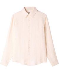 Sandro - Monogram-Pattern Long-Sleeve Shirt - Lyst