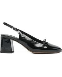 SERGIO MORETTI FIRENZE - Patent-Finish Slingback Heeled Pumps - Lyst