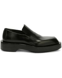 Jil Sander - Polished Leather Loafers - Lyst