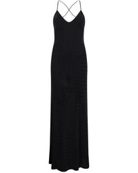 Roberto Cavalli - Robe Longue À Col V - Lyst