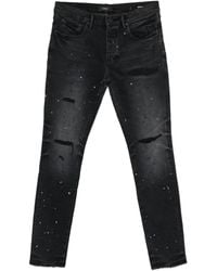 Purple Brand - Distressed Splatter Denim - Lyst