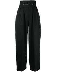 Alexander Wang Weite Taillenhose - Schwarz