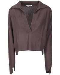 ELY ELY - Julia V-Neck Polo Sweater - Lyst