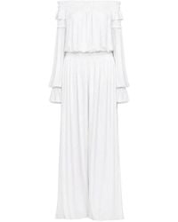 Norma Kamali - Wide Leg Peasant Trousers - Lyst