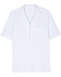 Xacus - Camp-collar Seersucker Shirt - Lyst