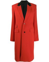 Haider Ackermann Single Breasted Coat - Orange