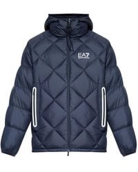 EA7 - Puffer Jacket With Logo - Lyst