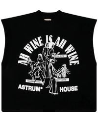 Astrum - Ah Wine Graphic-Print Tank Top - Lyst