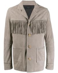 Amiri - Fringed Suede Jacket - Lyst