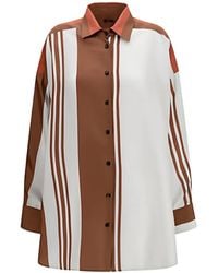 Kiton - Striped Silk Shirt - Lyst