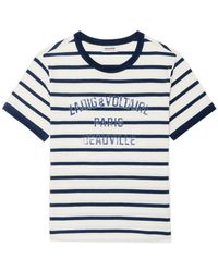 Zadig & Voltaire - Woos Striped Logo-Print T-Shirt - Lyst
